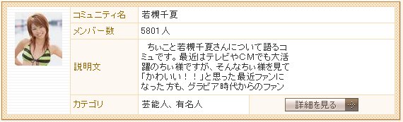 若槻千夏コミュ